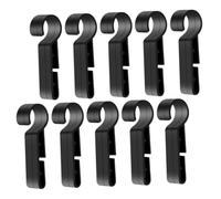 GARVALON 100 pezzi Clip per Casco da Lavoro Nero Fissaggio Anti-scivolo per Lampade Frontali Accessori Resistenti per Minatori Vigili del Fuoco e Lavoratori Notturni