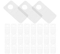 GARVALON 100 pezzi Linguette Adesive Trasparenti con Ganci Autoportanti per Esposizione Negozio Casa Ufficio Adesione Forte e Dimensioni Ottimali per Vari Prodotti