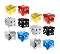 GARVALON 12 pezzi Palloncini Dado in Film Alluminio per Decorazioni Festa Compleanno e Serate Gioco Colori Misti Metallizzati Oro Argento Nero Bianco Rosso Blu Riutilizzabili e Resistenti