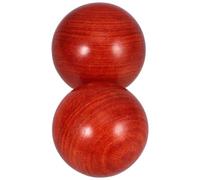 GARVALON 2 Palline da Massaggio in Legno Baoding 5 Cm, Palla da Fitness Cinese per Esercizi Manuali, Massaggio Rilassante per Mani e Polsi, Artigianale Ergonomica, Portatile per Benessere