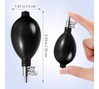 GARVALON 2 pezzi Bulbo Gonfiaggio in Lattice Nero per Sfigmomanometro Manuale con Valvola di Rilascio Aria Rapida Inflazione e Materiali Resistenti per Uso Domestico e Clinico