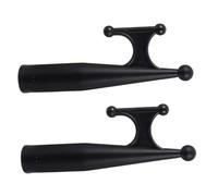 GARVALON 2 Pezzi Gancio Barca in Nylon Nero Accessorio Multifunzionale per Ormeggio e Recupero Corde Compatibile con Aste per Kayak Gommone e Yacht Resistente e Pratico per Uso Nautico e