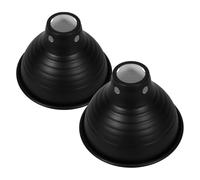 GARVALON 2 pezzi Lampada Rettile con Cupola Riflettente Interno Bianco e Nero Portalampada Riscaldante per Terrari Rettili Diffusore Calore Uniforme e Alta Resistenza Temperature Elevate