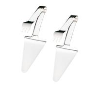 GARVALON 2 pezzi Pz Pala per Pizza in Acciaio con Impugnatura Antiscivolo Multiuso per Pizza Torte e Dessert in Casa Ristorante e Pizzeria