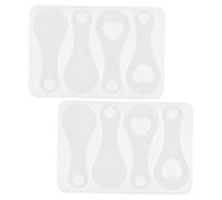 GARVALON 2 pezzi Stampo Silicone per Gettoni Carrello Spesa Flessibile e Durevole Modello DIY Portachiavi Token Facile da Usare e Smontare per Creazioni Personalizzate