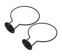 GARVALON 2 Pezzi Supporto da Parete per Basket e Calcio 2 Pezzi, Scaffale Portaoggetti in Metallo Nero Resistente, Organizer Verticale Salvaspazio per Palloni da Rugby e Football Americano