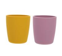 GARVALON 2 pezzi Tazze Allenamento Silicone per Ragazzo Ragazza Bicchieri Antigoccia Facili Impugnare per Tazze Apprendimento per Svezzamento e Indipendenza