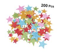 GARVALON 200 pezzi Adesivi Forma di Stella Glitterata Autoadesivi per Decorazioni Parete e Soffitto Colori e Dimensioni Miste per Progetti Creativi DIY e Scrapbooking Colore Colore Casuale