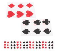 GARVALON 24 Pezzi Adesivi Carte da Gioco Impermeabili per Tazze Decorazioni Poker per Feste Compleanno Matrimonio Stickers Adesivi Resistenti e Facili da Applicare per Eventi e Raduni