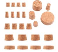 GARVALON 25 pezzi Tappi in Sughero per Bottiglie con Design Sicuri e Facili da Usare Adatti per Vino Birra Aceto e Altri Liquidi Materiale Alimentare Resistente Ruggine