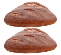 GARVALON 2pezzi Pane Artificiale Realistico Simulato Francese per Decorazione di Scena Cibo Oggetto di Scena per Fotografia di Cibo per Cucina