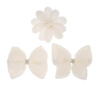 GARVALON 3 pezzi Clip per Capelli con Fiocco e Perle da Fermagli Becco d Anatra Leggeri e Resistenti Accessori Giapponesi per Donne per Scuola Feste e Uso Quotidiano