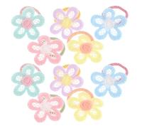 GARVALON 30 Elastici per Chioma a Forma di Fiore per Bambine - Set da 3 Confezioni Morbidi Elastici Elasticizzati per Chioma Spessi e Sottili per Ragazzo Ragazza per Scuola Gioco e