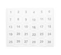 GARVALON 30griglie Organizzatore Mensile per Pillole da Giorni Porta Pillole Portatile in Pp Trasparente Organizzatore per Medicinali da Viaggio Chiusura Ermetica Design Semplice