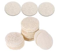 GARVALON 36pezzi Dischi Esfolianti in Luffa Naturale Per Rimozione Trucco e Pulizia Viso Profonda Spugne Viso Drenanti Per Bagno e Spa Con Massaggio e Circolazione