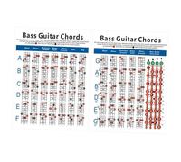 GARVALON 4 corde Grafico Accordi Basso Elettrico Corde Grande Formato con Diagrammi Esercizi e Formazioni Note per Principianti Include Accordi Maggiori Minori e Settime