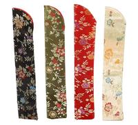 GARVALON 4 Pezzi Custodia Ventaglio Mano Giapponese in Seta Elegante Fodera Protettiva per Ventagli Portatili Leggera e Facile da Trasportare per Eventi e Matrimoni