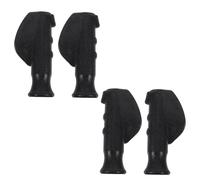 GARVALON 4 Pezzi Manopole per Maniglie Rollator Nero Antiscivolo per Deambulatori e Sedie Rotelle Impugnature Sostitutive Comfort Ergonomiche per Passeggini e Carrelli Shopping