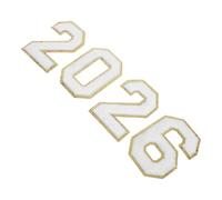 GARVALON 4 pezzi Toppe Termoadesive Numeri in Poliestere Ricamate Patch Facili da Stirare per Abbigliamento Cappelli e Zaini Decorazione DIY Resistente e Versatile