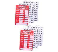 GARVALON 4pezzi Insegna Orari Di Apertura e Chiusura Per Negozio Adesivi Impermeabili e Riutilizzabili Facile Da Applicare Per Ristoranti e Attività Commerciali