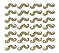 GARVALON 50pezzi Ciondoli Baffi in Lega Bronzo Antico per Braccialetti Fai da Te Accessori Moda per Gioielli e Creazioni Uniche