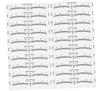 GARVALON 50pezzi Righello Per Sopracciglia Strumento Design Per Makeup e Microblading Ruler Adesivo Per Posizionamento Sopracciglia Per Professionisti e