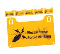 GARVALON 6 pezzi Cartelli Segnaletici Recinto Elettrico Alta Tensione Targhe Plastica Pre-forate per Montaggio Facile Avviso Pericolo Alta Tensione per Casa Fattoria e Giardino Colori