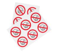 GARVALON Adesivi Cartelli di Divieto di Tocco 10 Pezzi Etichette Adesive di Avvertimento Sicurezza Staccabili 5 CM per Macchinari Segnaletica Industriale per Fabbriche e Cantieri