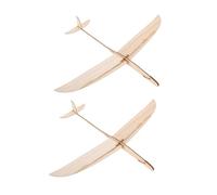 GARVALON Airplane Gliders in Wood, 2 Pieces DIY Craft Activities For Kids And Parents, Hand-Thrown For Outdoor Play And Stable Flight