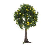GARVALON Albero Modello in Scala con Frutta Gialla Pini in Miniatura per Diorama Alberi da Villaggio Natalizio Paesaggio Compatti per Modellismo Ferroviario