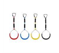 GARVALON Anelli da Ginnastica per 2 Pezzi Blu Set da Gioco per Esterni Anelli da Arrampicata Morbidi per Parco Giochi Giardino e Palestra