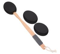 GARVALON Applicatore Posteriore Con Manico Lungo Set Da 1 Spugna Da Doccia in Eva Antiscivolo Con Testine Sostituibili, Spazzola Esfoliante Multifunzione Per Bagno e Applicazione Lozione Corpo Schiena