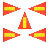 GARVALON Bandiera di Sicurezza Riflettente 5 Pezzi per Bici Asta 6 MM, Accessorio per Ragazzo Ragazza e Ciclisti, Compatto e Facile da Montare, Adatto per Uso in Città e Aree Verdi