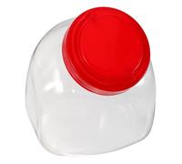 GARVALON Barattolo in plastica trasparente per caramelle, 1500 ml, con coperchio ermetico, con apertura obliqua, per caramelle e biscotti, infrangibile, adatto per cucina e colore casuale