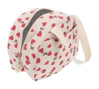 GARVALON Borsa Termica Porta Pranzo Donna Isolata in Coste con Cuore e Fragole Riutilizzabile e Antispreco Leggera e Capiente per Ufficio Scuola e Attività all Aperto