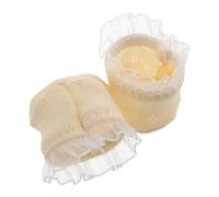 GARVALON Calzini per Vestiti da Bambola con Pizzo Giallo, Accessori per Bambole da 20 Cm in Poliestere, Calzini Intercambiabili per Costume di Bambole Rinascimentali e Peluche, Adatti