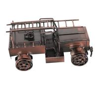 GARVALON Camion dei Pompieri in Metallo Pressofuso retrò 22X12X10 CM Veicolo Antincendio d'Epoca da Collezione per Arredamento Casa e Decorazioni da Tavolo Vintage