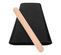 GARVALON Campanaccio per Mucche in Metallo Nero Facile da Usare con Bastone per Percussioni Set per Esibizioni Sul Palco e Sviluppo del Senso del Ritmo