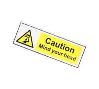 GARVALON Cartello Attenti Testa Adesivo Autoadesivo per Soffitti Bassi Segnale Sicurezza Interni ed Esterni Font Chiara e Visibile per Depositi e Parcheggi