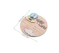 GARVALON Cartello in Legno Rotondo per Annuncio Nascita Set 2 Pezzi Unisex con Personalizzato Decorazione per Foto Ragazzo Ragazza Ricordo del Primo Giorno e Shower