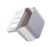 GARVALON Cestello di Scarico Sospeso per Lavello Cucina Cestello Portaoggetti Multifunzione Grigio in Materiale Leggero Organizer per Frutta Verdura e Spugne per Uso Domestico