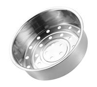 GARVALON Cestello per Vapore in Acciaio Inox Argento, Facile da Pulire Superficie Liscia, Resistente e Spesso, per Uso Domestico in Cucina