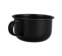 GARVALON Ciotola Da Barba in Metallo Con Manico, Tazza Per Sapone Da Barba Bagnata, Porta Schiuma Per Rasatura Maschile, Compatta e Resistente, Per Bagno Piccolo e Viaggi