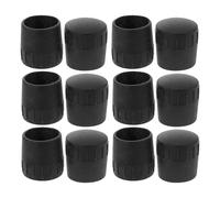 GARVALON Coperture per Piedi Supporto Microfono in Plastica Nera 12 Pezzi per Diametro Tubo 25mm, Resistenti All'usura e Facili da Installare, per Studi di Registrazione e Performance