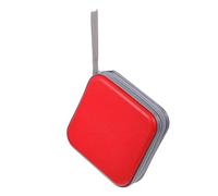 GARVALON Custodia per CD Auto Rigida in Plastica Rossa Cerniera Porta 40 CD/Dvd Custodia Portatile Corda per Viaggio e Organizzatore Salvaspazio per Casa e Auto