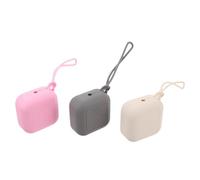 GARVALON Custodia Porta Ciuccio in Silicone 3 Pezzi per Ragazzo Ragazza Contenitore Portatile Igienico per Passeggino e Viaggi Scatola Portaciucci Scomparti Separati Rosa Grigio e