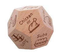 GARVALON Dadi in Legno per la Decisione del Cibo Gioco per Feste e Appuntamenti Set Creativo per Anniversari e Serate Romantiche Accessorio per Semplificare la Scelta del Pasto