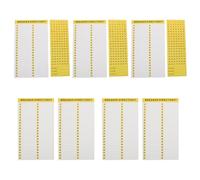 GARVALON Etichette Adesive per Pannelli Elettrici 10 Fogli Gialle Impermeabili per Interruttori Automatici, Adesivi Numerati per Scatole Quadro Elettrico, Kit Etichette Autoadesive