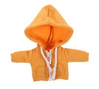 GARVALON Felpa Cappuccio per Bambole 12 Cm, Vestito Miniatura Giallo Morbido, Accessori per Travestimenti Creativi e Fai da Te per Bambole da Collezione