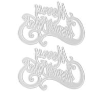 GARVALON Fustelle Natalizie in Metallo 2 Pezzi Stencil per Goffratura in Acciaio al Carbonio Set per Decorazioni Fai da Te e Scrapbooking a Tema Natale